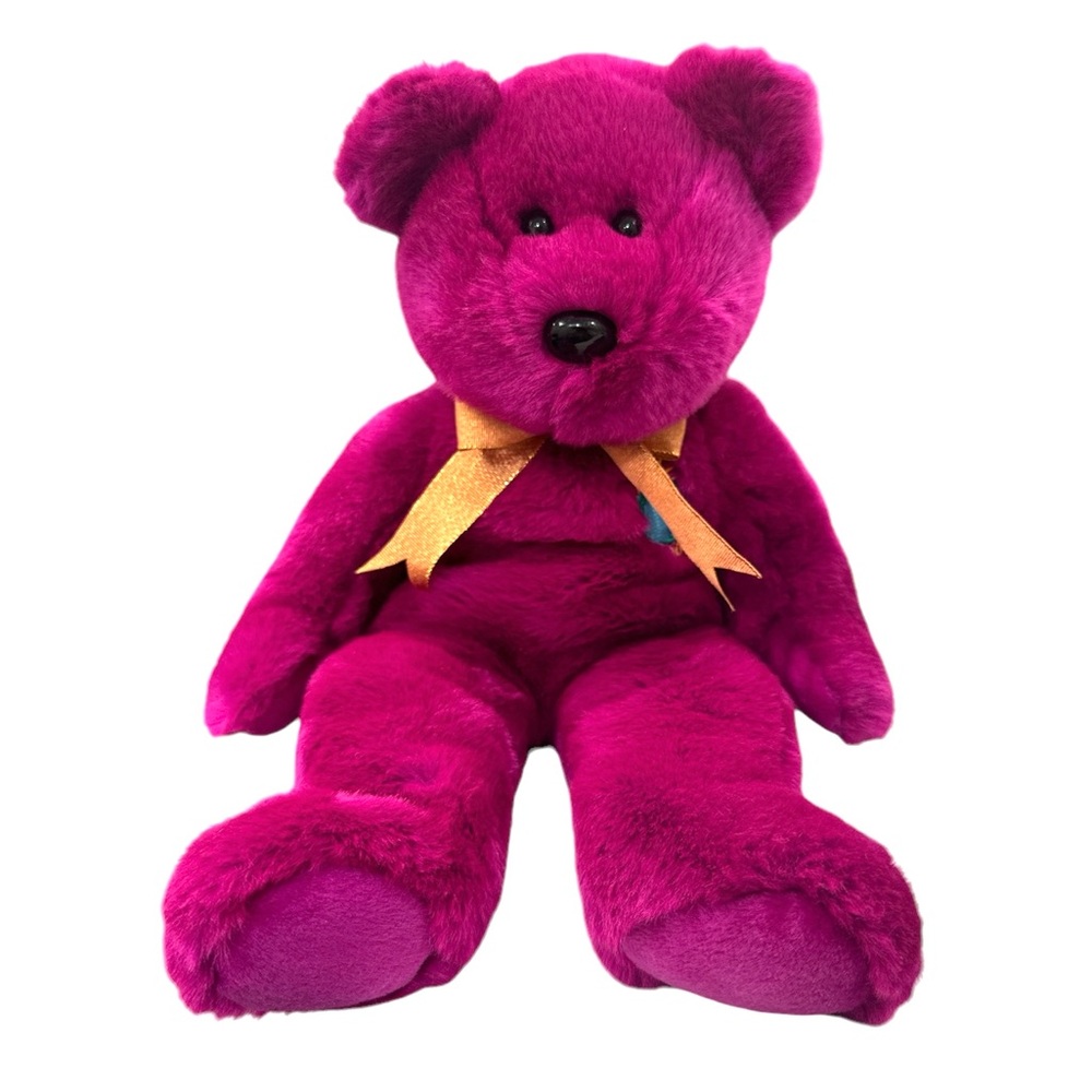 Vintage Ty Original Purple Beanie Baby 8.5" 2000 1999 Bear Fluffy Plush